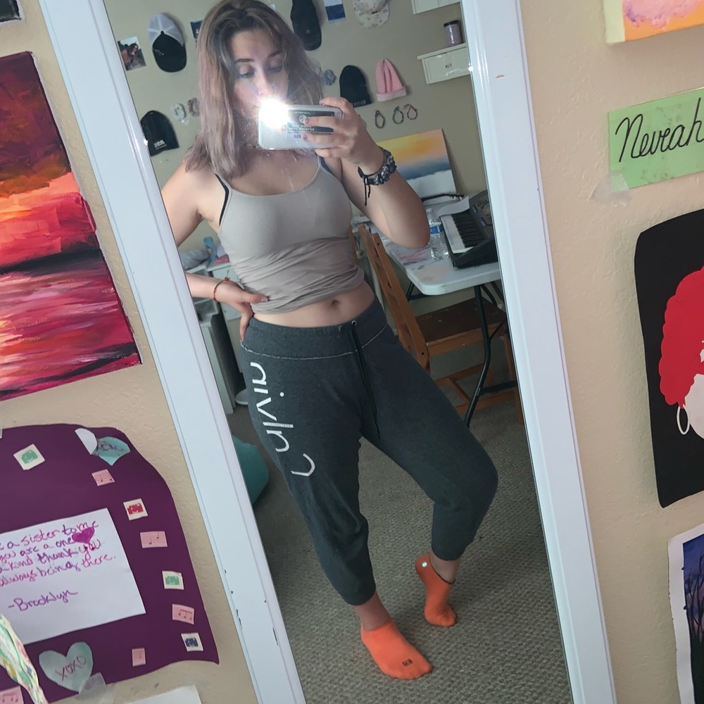 Grey Calvin Klein sweatpants